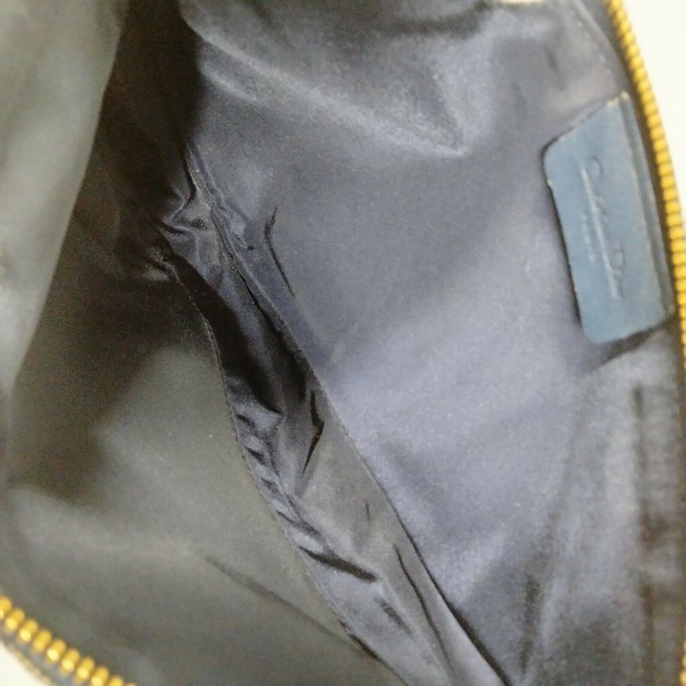 100% Authentic Christian Dior Blue Canvas Hand Bag - Picture 7 of 10